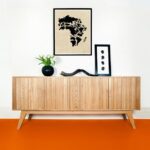 Pumpkin orange rubber flooring
