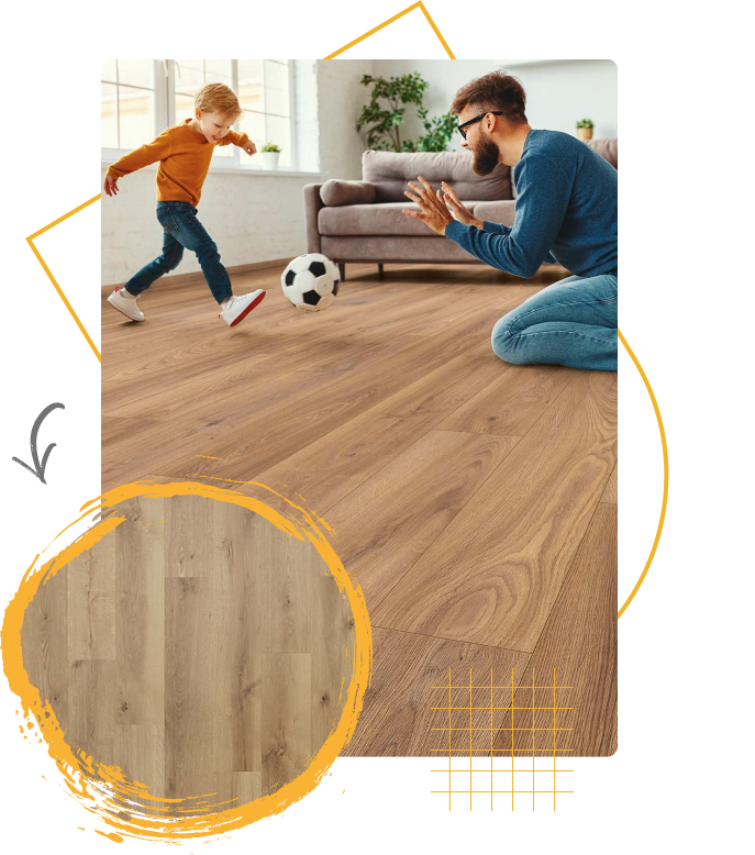 Oak wooden flooring
