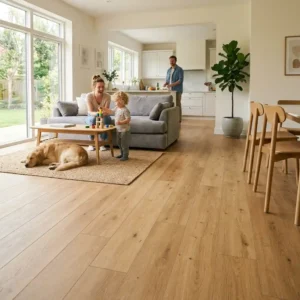 Natural Oak Vinyl Flooring for Modern Family Interiors
