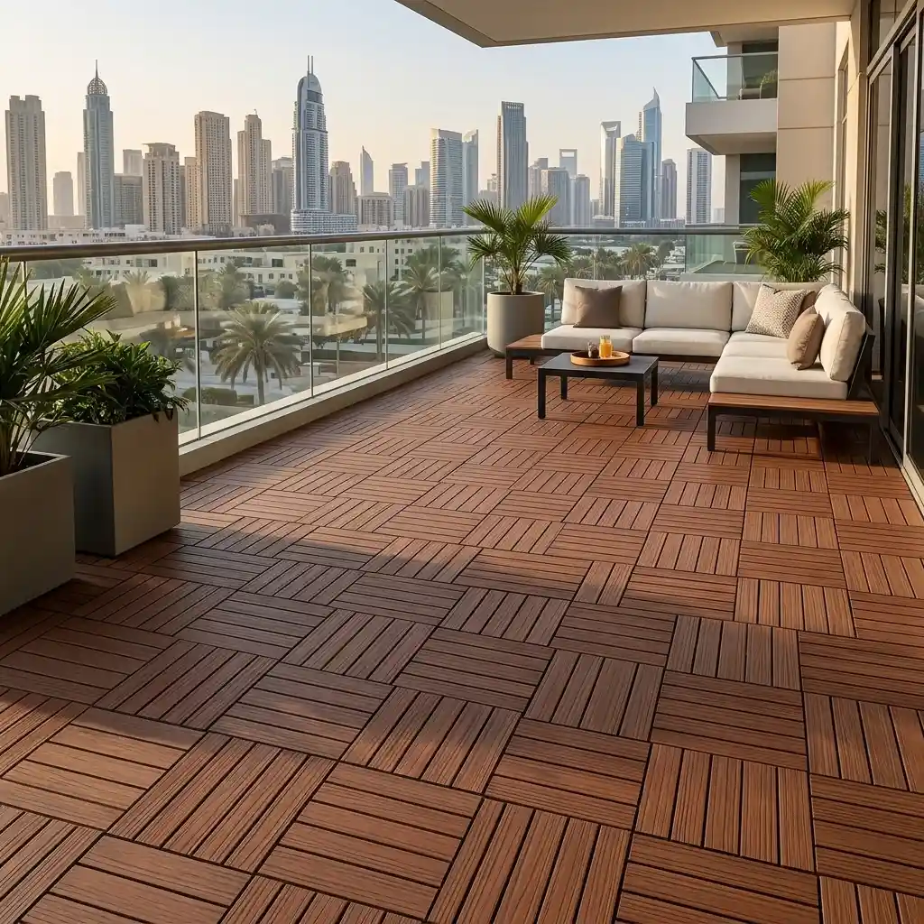 Chestnut WPC deck tile - Image 3